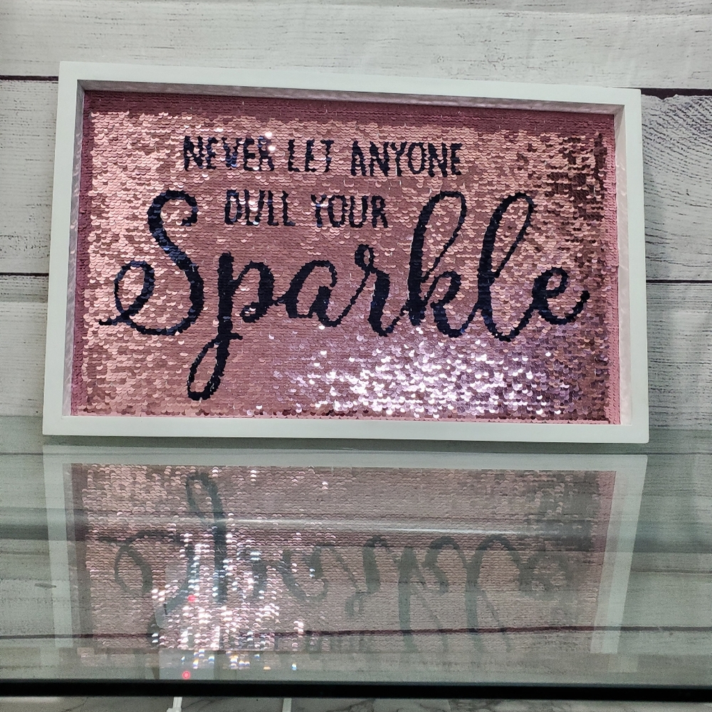 Pink Sequin Wall Art Decor